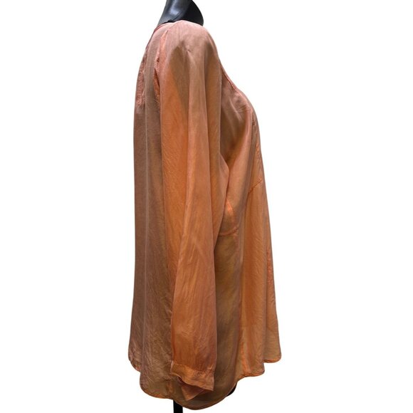 Pete & Greta Silk Blouse Peach S - Picture 3 of 7